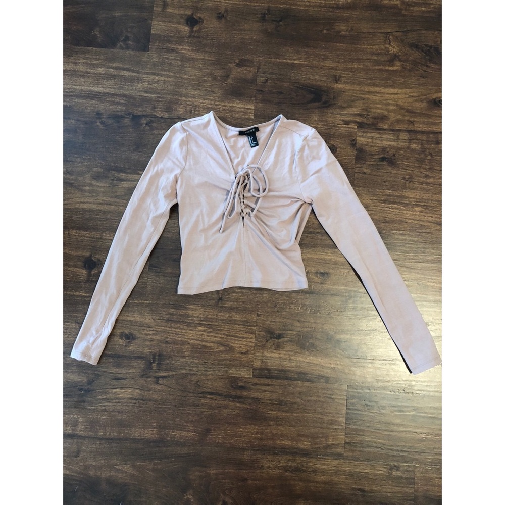 Taupe Forever 21 mid crop top